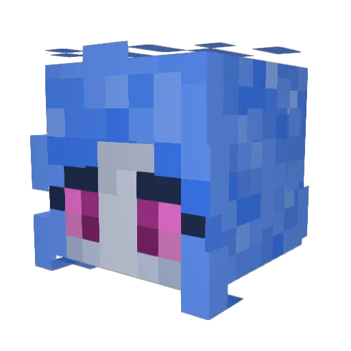 only_mina Minecraft avatar head, 3D render