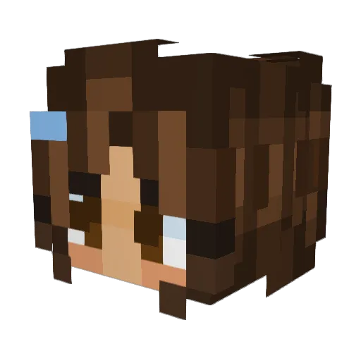 only_twixx Minecraft avatar head, 3D render
