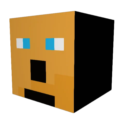 onlyfxbi Minecraft avatar head, 3D render