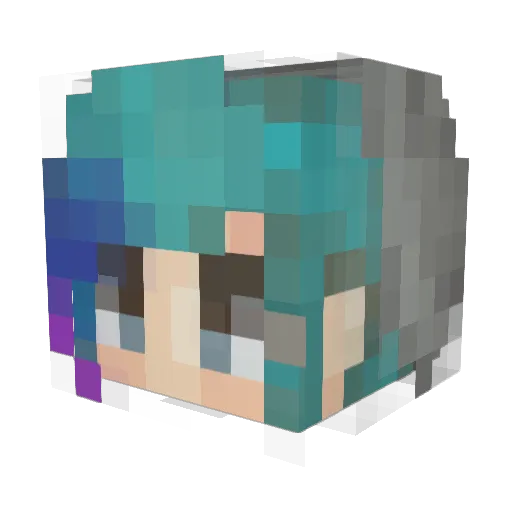 onlyonebody Minecraft avatar head, 3D render
