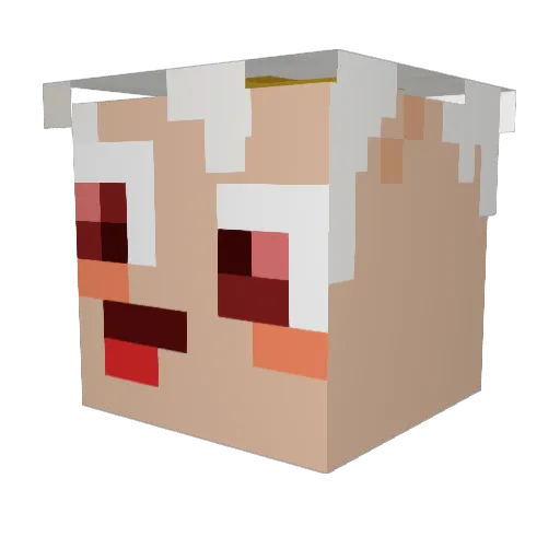 onlyworldz Minecraft avatar head, 3D render