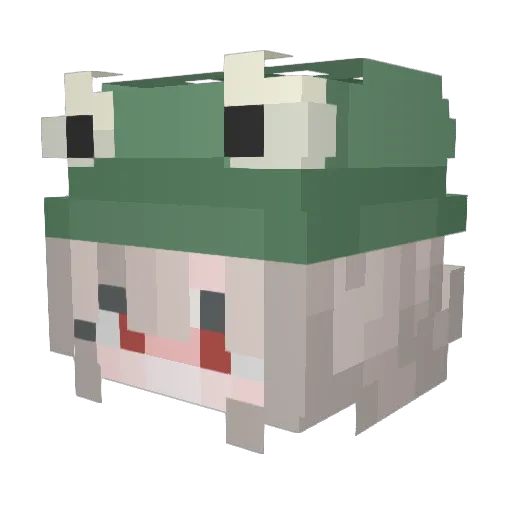 onono Minecraft avatar head, 3D render