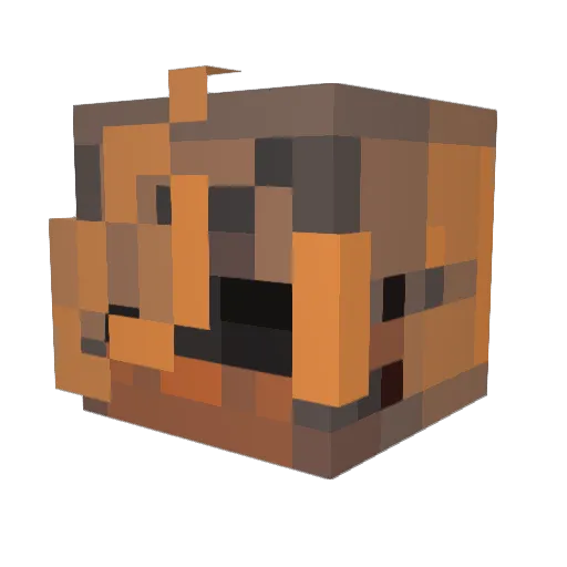 onroute Minecraft avatar head, 3D render