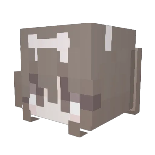 onvuu Minecraft avatar head, 3D render
