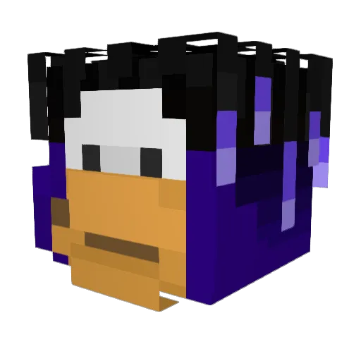 onwb Minecraft avatar head, 3D render