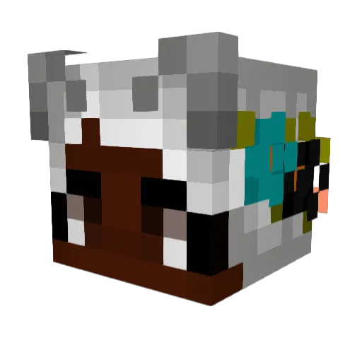 onyx_tea Minecraft avatar head, 3D render