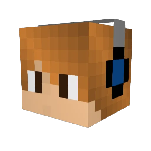 onzu_02 Minecraft avatar head, 3D render
