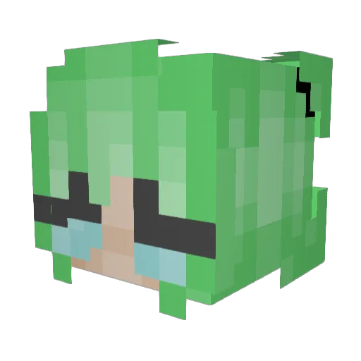 oo0oo Minecraft avatar head, 3D render
