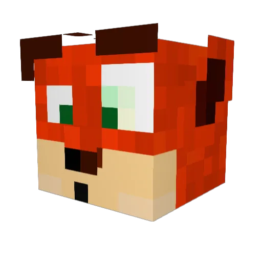 oo3377 Minecraft avatar head, 3D render
