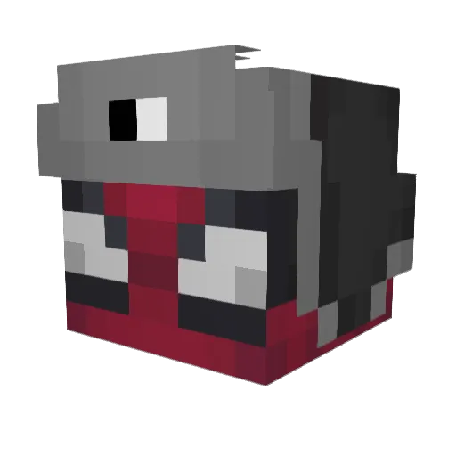 ooFFL_ Minecraft avatar head, 3D render