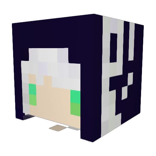 oo_kan Minecraft avatar head, 3D render
