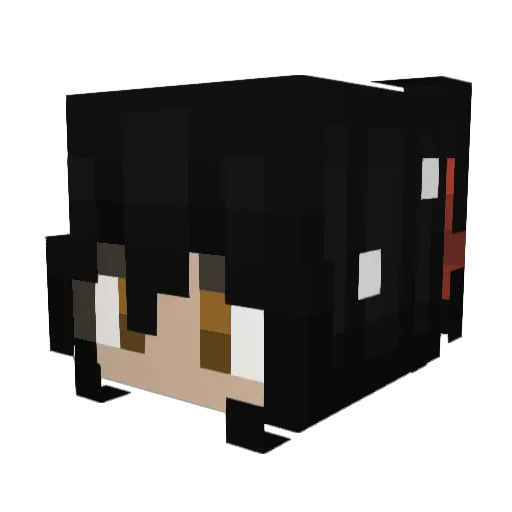 oobee_ Minecraft avatar head, 3D render
