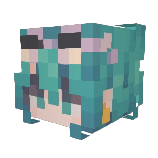 ooeeoo Minecraft avatar head, 3D render