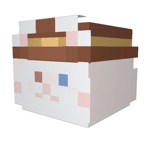 oofacorn Minecraft avatar head, 3D render