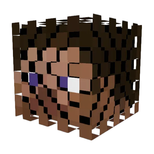 oogaOoga_ Minecraft avatar head, 3D render