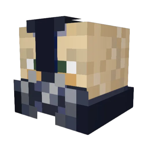 oogrel Minecraft avatar head, 3D render