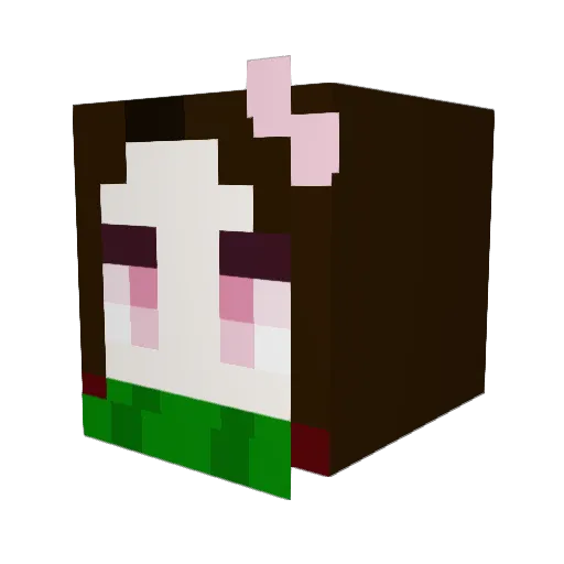 oohnika Minecraft avatar head, 3D render