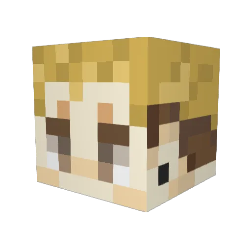 oojudo Minecraft avatar head, 3D render