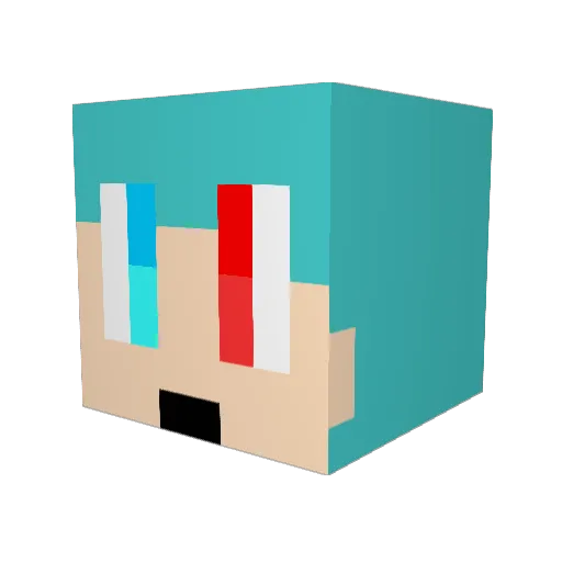 ookami_boy Minecraft avatar head, 3D render