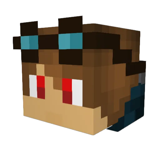 ookev Minecraft avatar head, 3D render