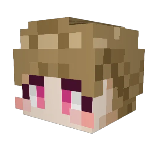 ookuma_daisuki Minecraft avatar head, 3D render