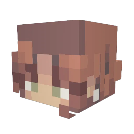 oolizzyoo Minecraft avatar head, 3D render