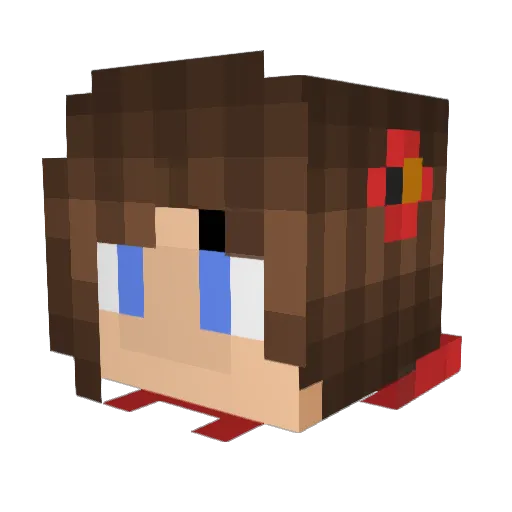 oolung Minecraft avatar head, 3D render