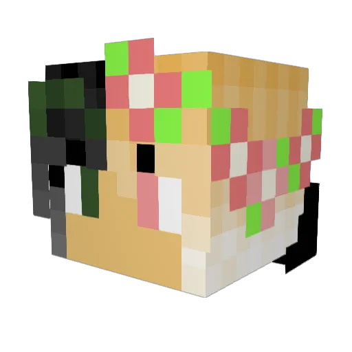 oomercant Minecraft avatar head, 3D render