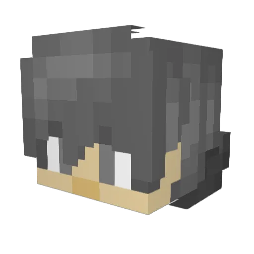 oompaling Minecraft avatar head, 3D render