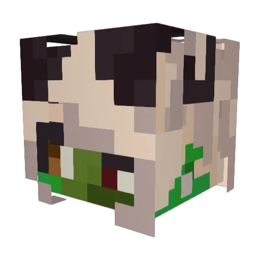 oompiie Minecraft avatar head, 3D render