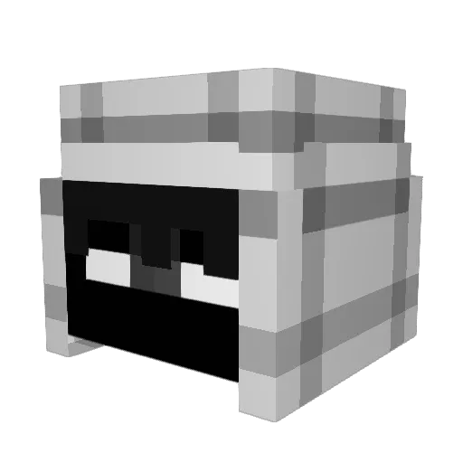 ooney Minecraft avatar head, 3D render