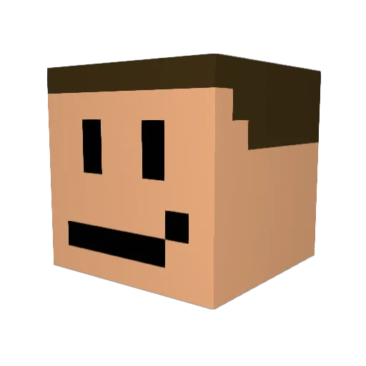 oookick Minecraft avatar head, 3D render