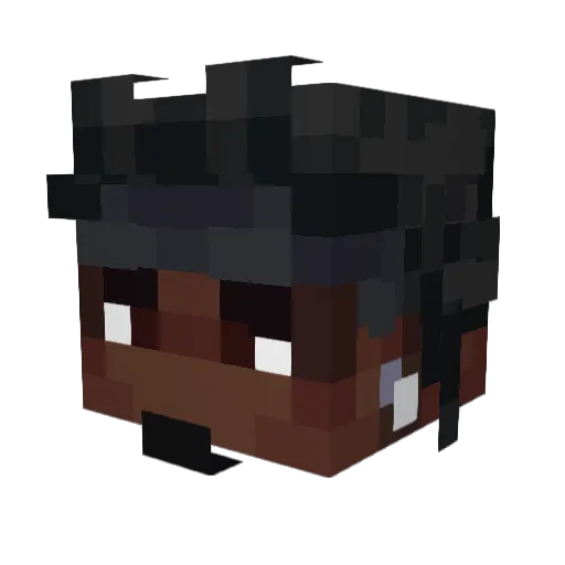 ooolin Minecraft avatar head, 3D render