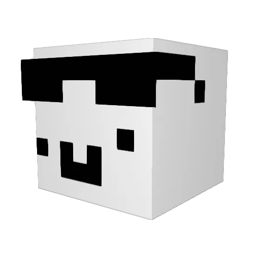 ooooooHAPPYorBAD Minecraft avatar head, 3D render