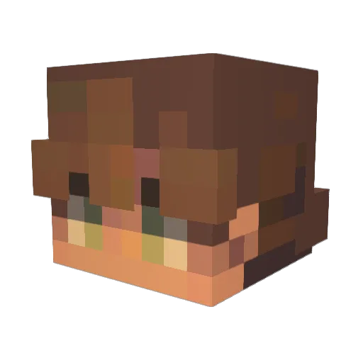 oopiey Minecraft avatar head, 3D render