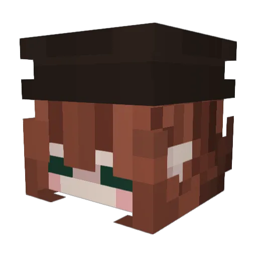 oopsitshelena Minecraft avatar head, 3D render