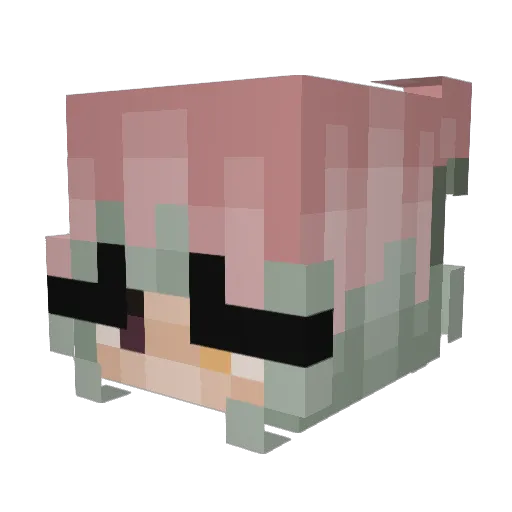 oopswoops Minecraft avatar head, 3D render