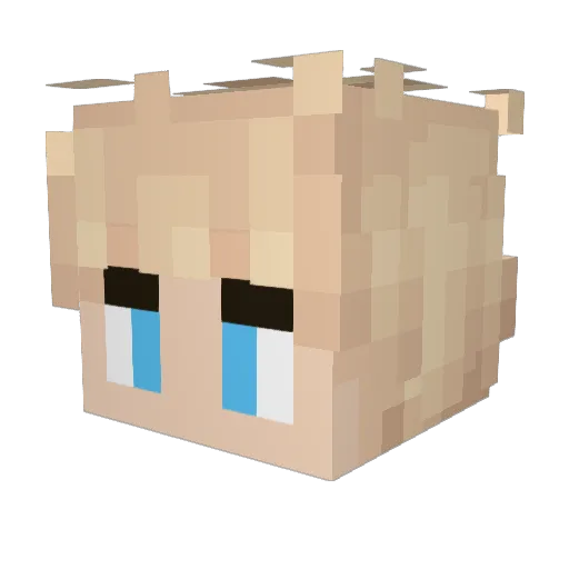 oopxdy Minecraft avatar head, 3D render