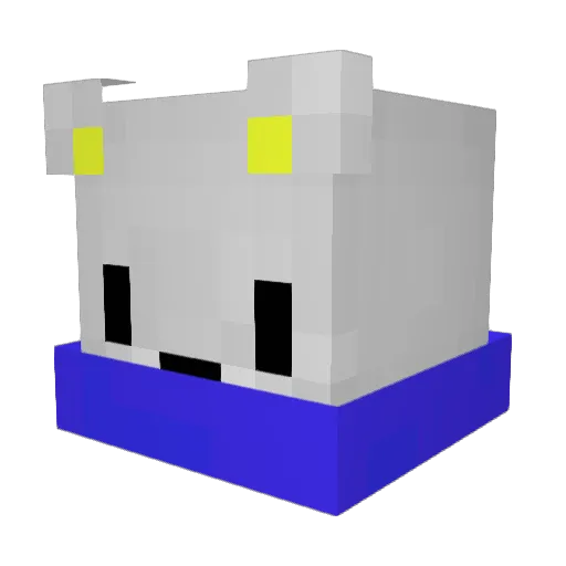 oozora_ Minecraft avatar head, 3D render