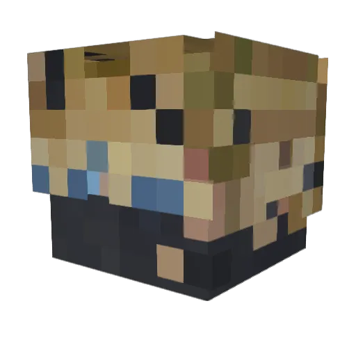 oozziie Minecraft avatar head, 3D render