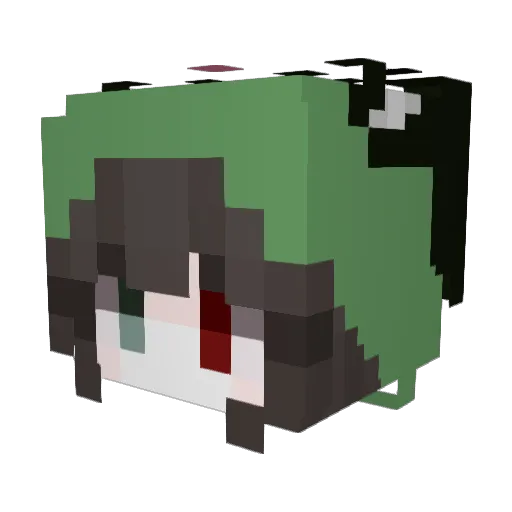 op0k Minecraft avatar head, 3D render