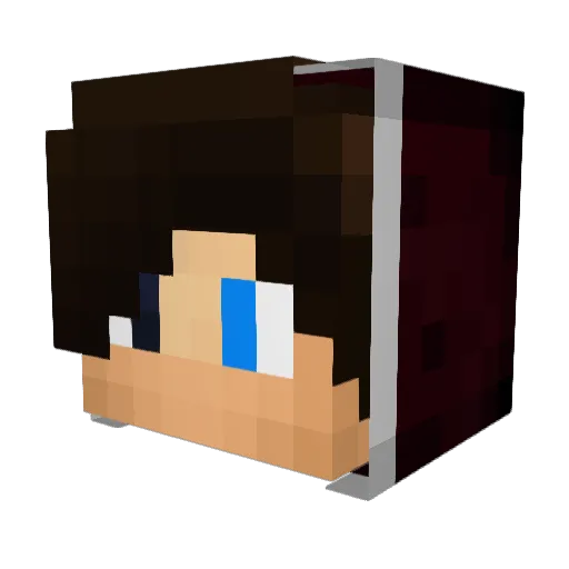 op1012 Minecraft avatar head, 3D render