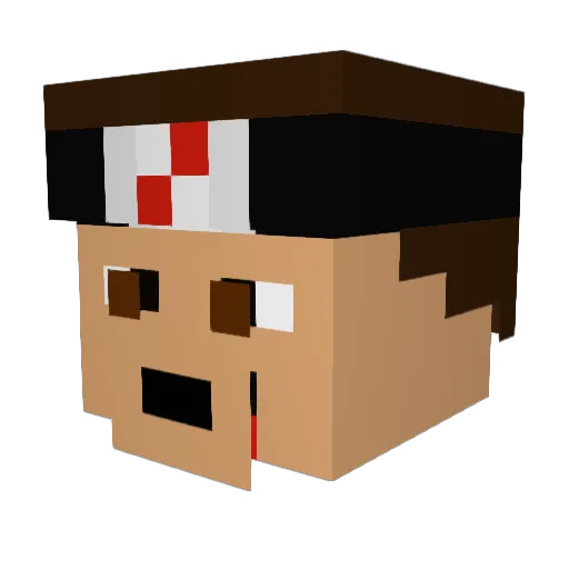 op13783 Minecraft avatar head, 3D render