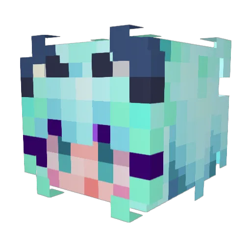 op2014813 Minecraft avatar head, 3D render