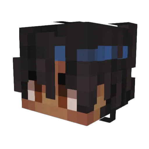 op2r Minecraft avatar head, 3D render