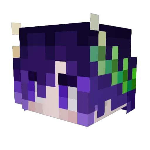 op6660 Minecraft avatar head, 3D render
