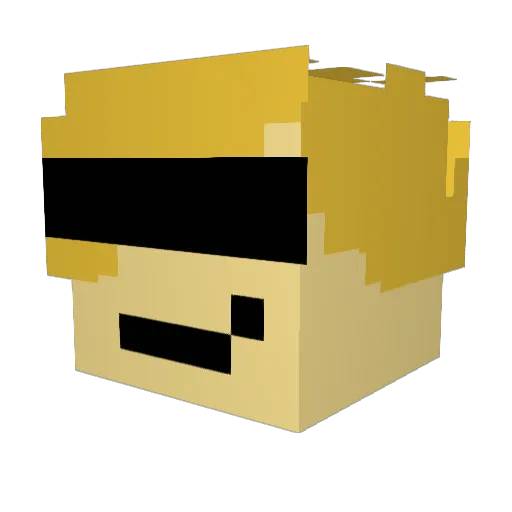 op_bear Minecraft avatar head, 3D render