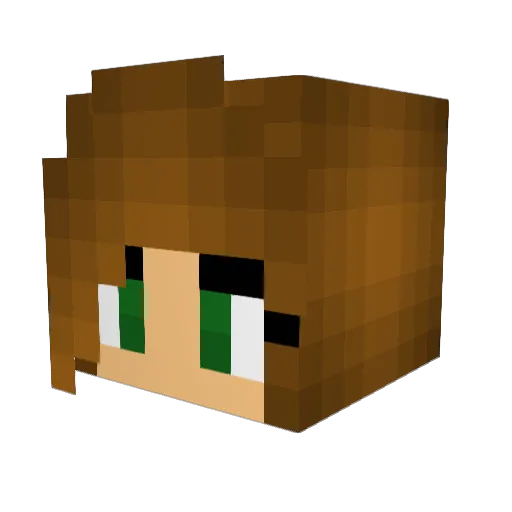 op_lara Minecraft avatar head, 3D render