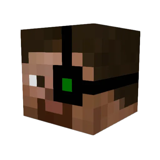 op_ops Minecraft avatar head, 3D render