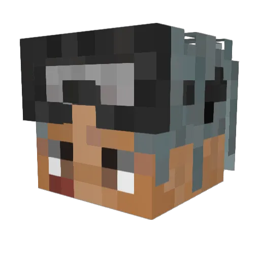 opabe Minecraft avatar head, 3D render